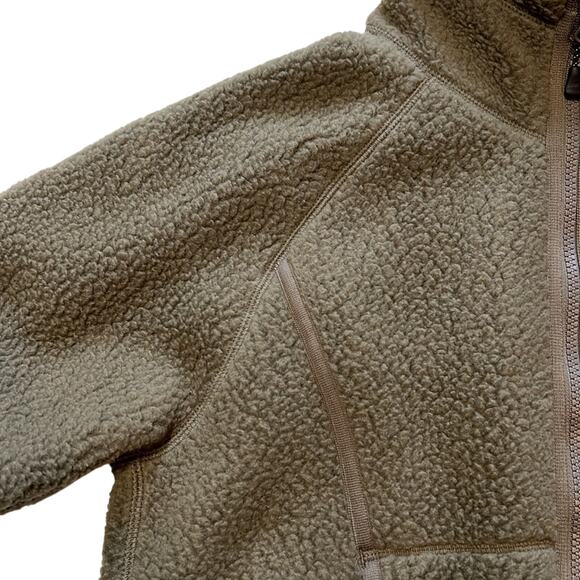 Snow Peak Khaki Sherpa Jacket, Zip Up, Thermal Boa Fleece - Picture 4 of 12